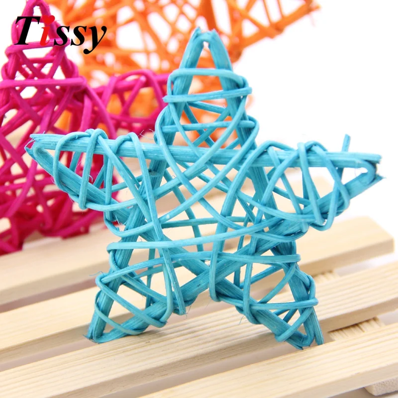 

10PCS 6CM/9CM Lovely Rattan Star Sepak Takraw Christmas/Birthday Wedding Party Decorations DIY Ornaments Rattan Ball Kids Toys