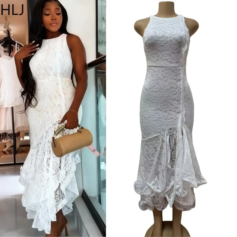 

HLJ Sexy Lapel Ruched Patchwork Bodycon Dresses for Woman Solid Color Sleeveless Irregular Dress Female Streetwear Vestidos New