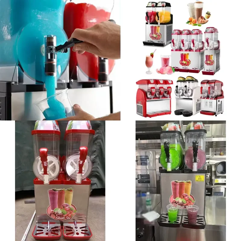 Commercial Mud Lining Machine Industrial Frozen Beverage Maker for Slush Ice Smoothie Cocktail Drink Dispenser