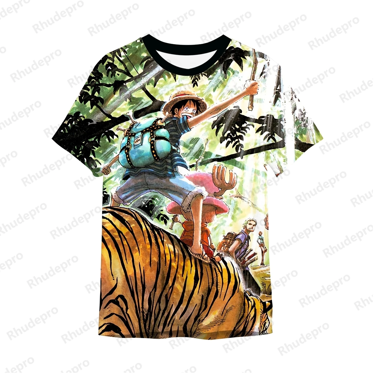 Monkey D Luffy Heren Kleding Heren Eendelige T-Shirts Hiphop Cadeau Nieuwe Korte Mouwen Y 2K Kleding Kinderen Trend Harajuku Stijl