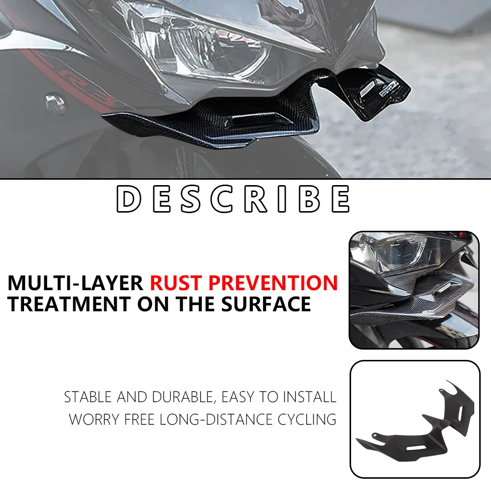Accessories For YAMAHA YZF-R3 YZF-R25 2014-2018 Motorcycle Front Fairing Winglets Aerodynamic Wing Shell Cover Protection Guards