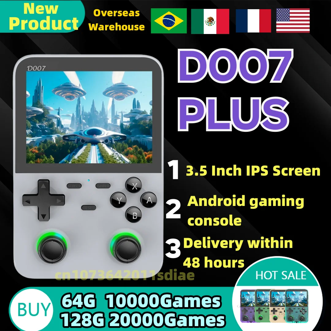 

Игровая консоль D007 Plus, 3,5 дюйма, 640x480, 2500 мАч