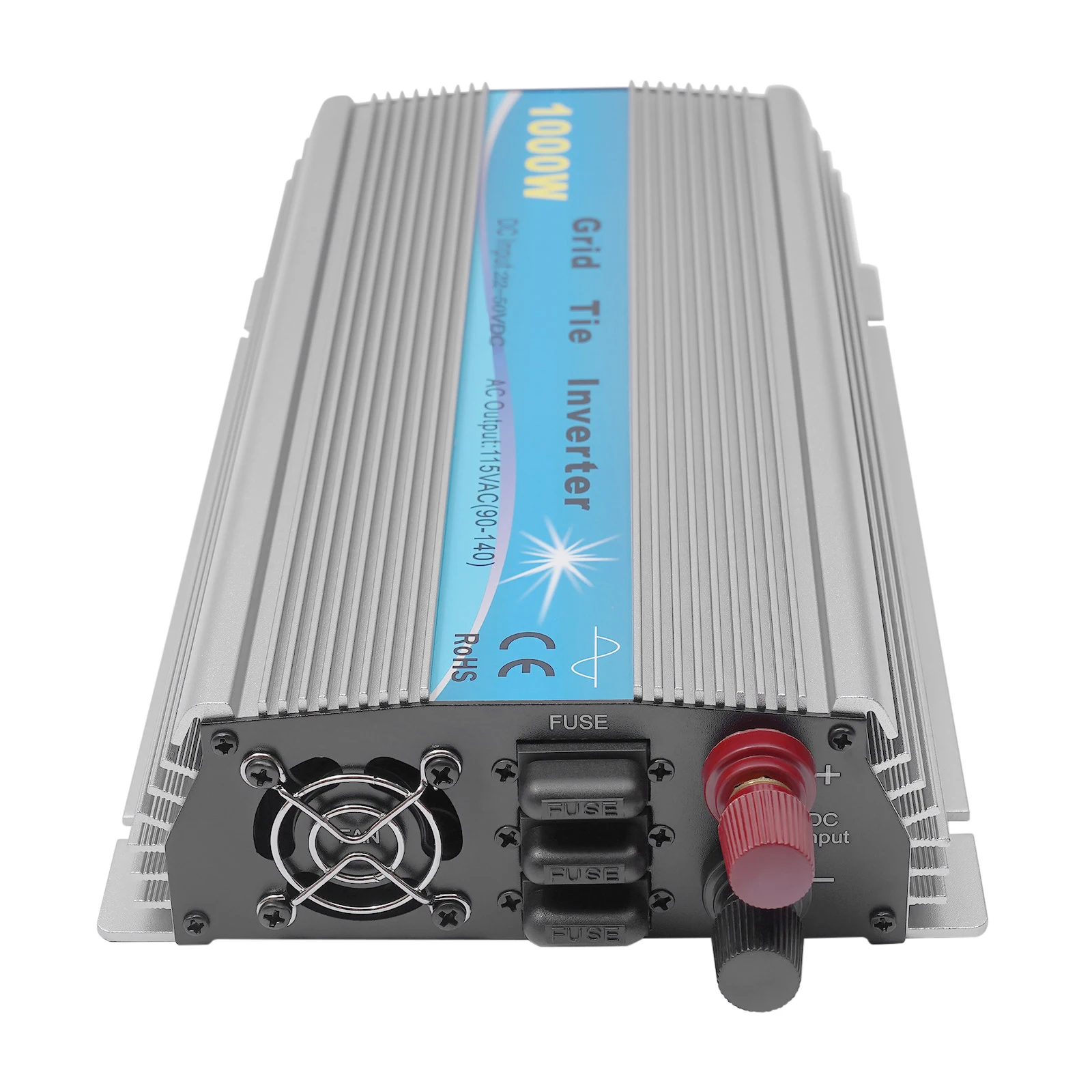 1000W Grid Tie Solar Inverter with Adjustable Discharge Power, MPPT 26-38V DC22-50V Input Pure Sine Wave AC90-140V 110V US for 36V PV Panels view 3