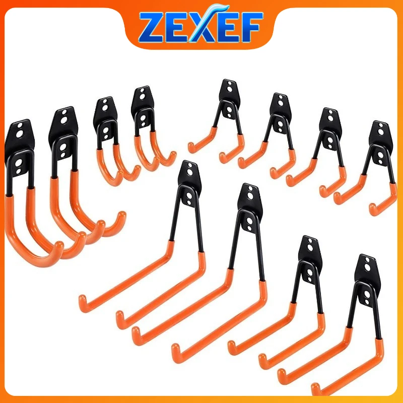 

ZEXEF Heavy Duty Metal Hook Garage Organizer Wall Mount Anti-slip Bicycle Hanger Hooks Storage Hook For Ladders Garden Tool