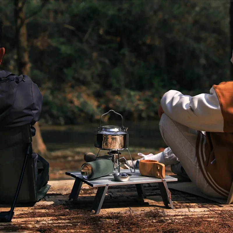 Camping Mini Foldable Table Ultralight Aluminum Alloy Outdoor Table for Travel Picnic Barbecue Folding Computer Bed Desk