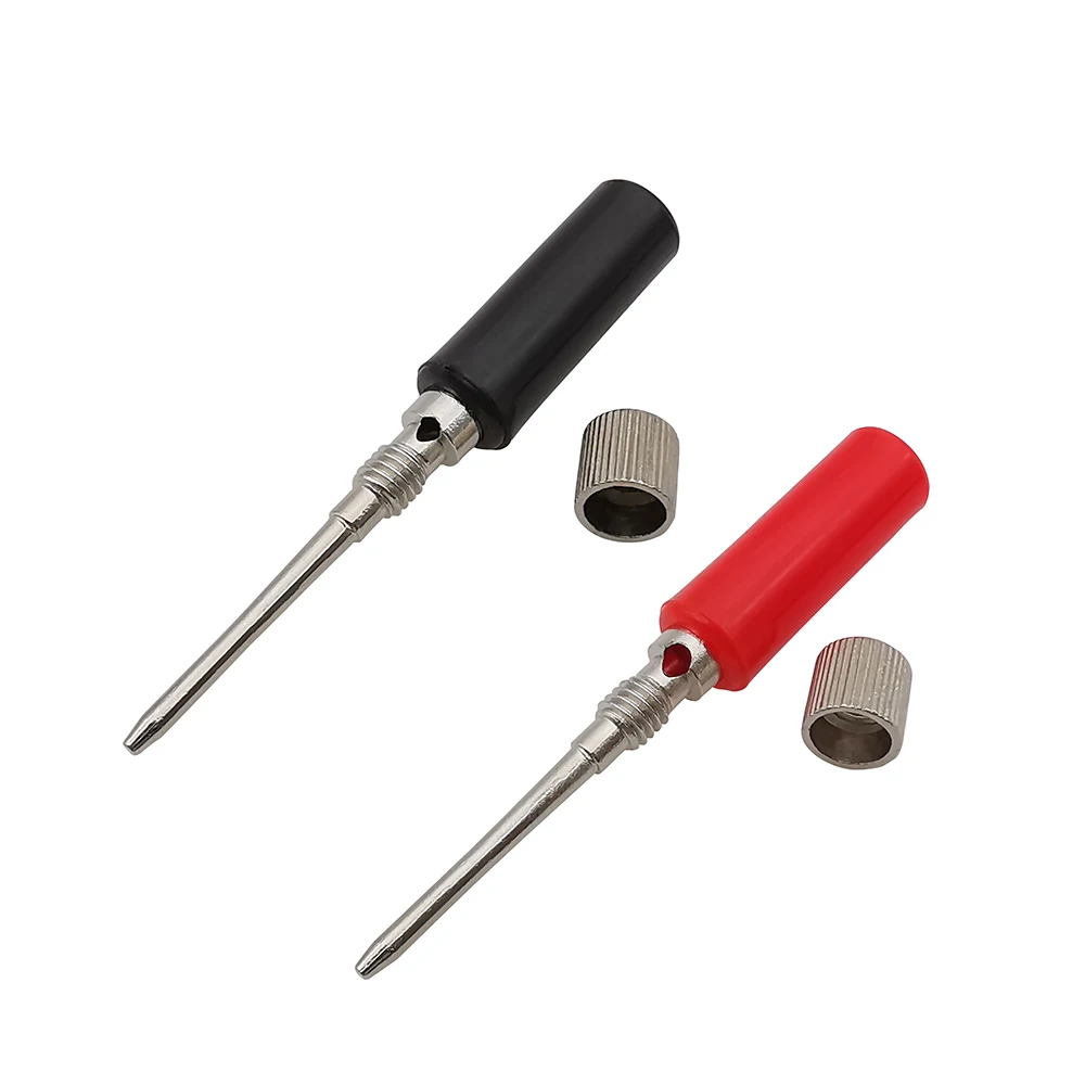 10 Stücke Rot Schwarz Feder Test Sonde Spitze Isolierte Test Haken Draht Stecker Test Pin für Multimeter – Detail 5