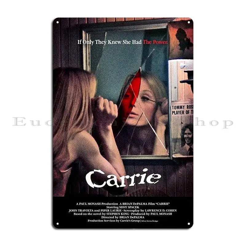 Carrie 1976 Metal Plaque Classic Vintage Iron Vintage Cinema Tin Sign Poster