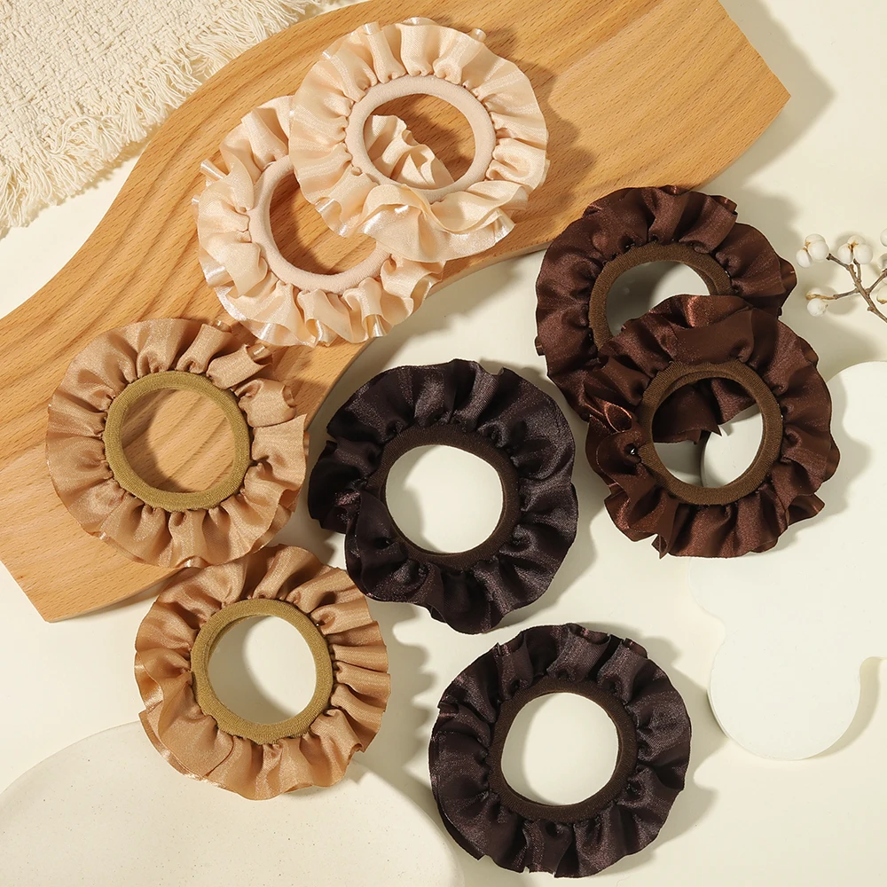 8 Stück/Set gewebtes Stirnband ohne Beschädigung, elastischer Pferdeschwanz-Fixierer, geeignet für Mädchen und Frauen, für den täglichen Gebrauch, Haarringe, Accessoires – Detail 4