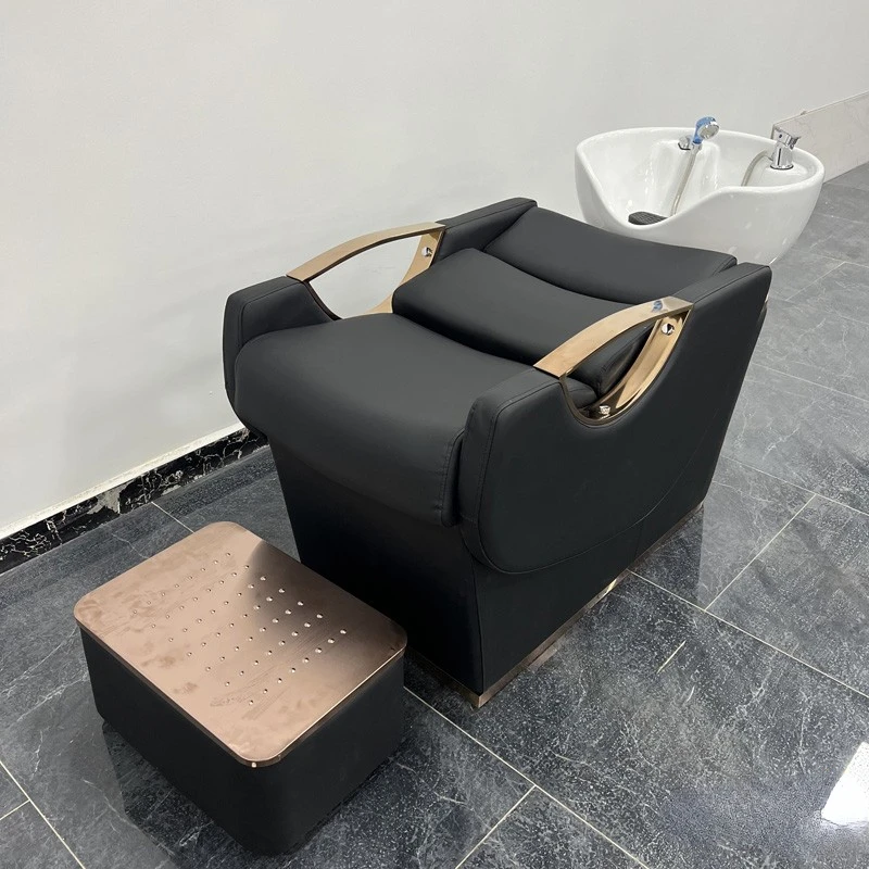 

Ceramic Basin Hair Salon Half Lying Massage and Flushing Bed