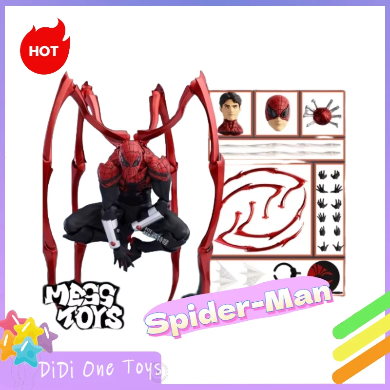 

New Mess Toys Superior Spider-Man Peter Parker Neighbor Symbiotic Venom Suit Joint Action Figures Movable Ornaments Boy Gift