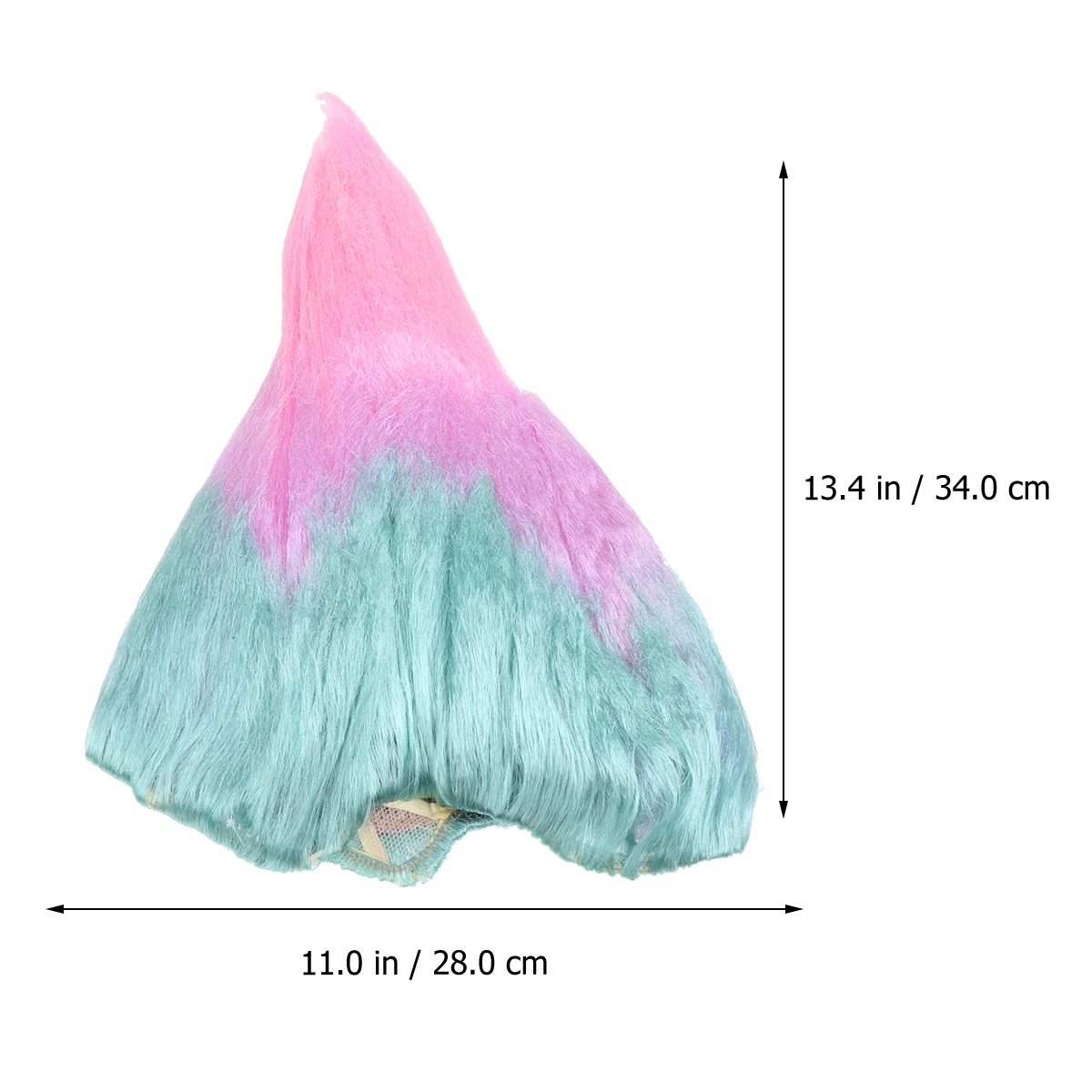남녀공용 할로윈 코스프레 의상, 헤어 그린 가발, 트롤 축제 액세서리