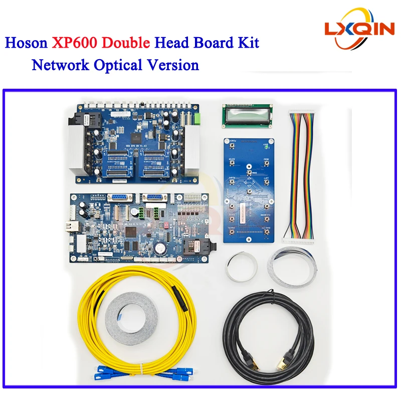 LXQIN Hoson XP600 2 Heads Board Kit for XP600 Plate Set Eco Solvent/UV Printer Electronics XP600 Double Head Optical Version