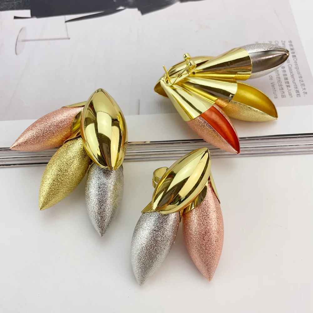 طقم مجوهرات برازيلي مطلي بالذهب من إيما للنساء، قلادة أفريقية فريدة من نوعها، أقراط، سوار، خاتم، مجموعة مجوهرات الزفاف، هدايا #5