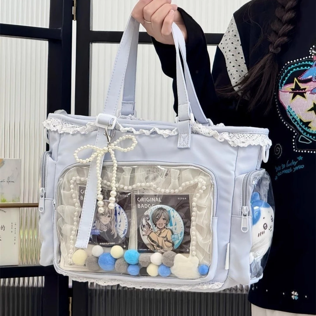 Japanese Shoulder Bag Transparent Itabag Crossbody Doll Bag Crafted Kawaii Shoulder Bag For Anime Fans School Shopping