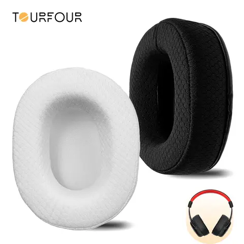 Turfurou substituição earpads para redragon h510 zeus fones de ouvido capa almofada manga earmuffs fone de ouvido bandana