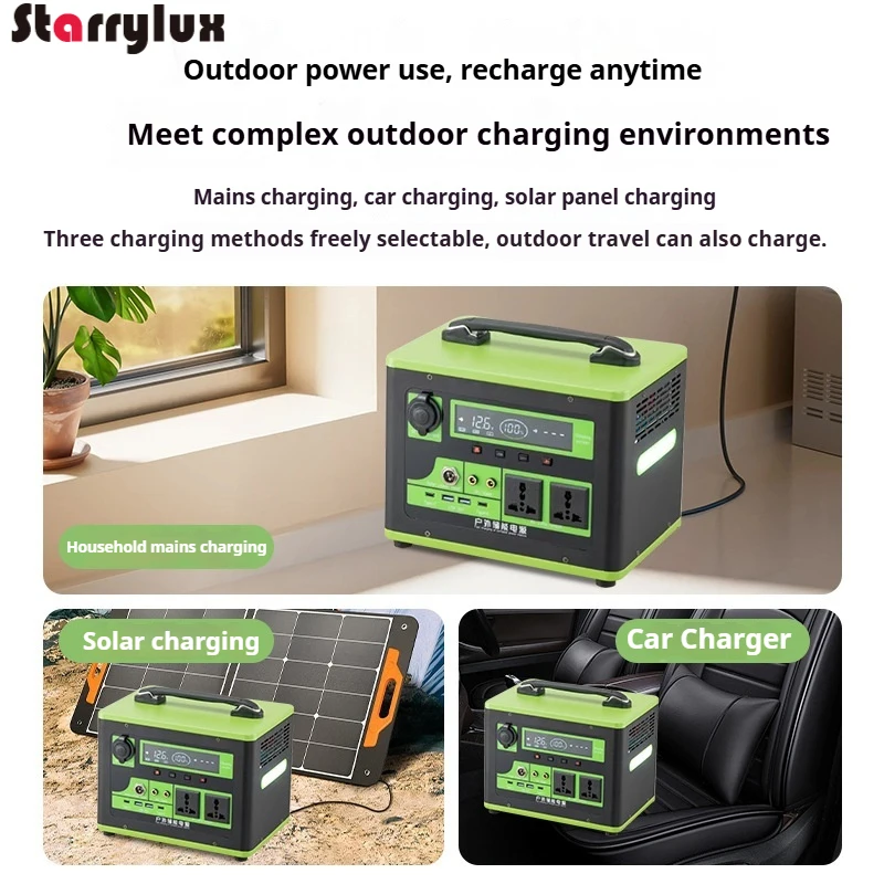 220V Portable Power Station Large Capacity Generator for Camping Vending Live Streaming Emergency Home Backup