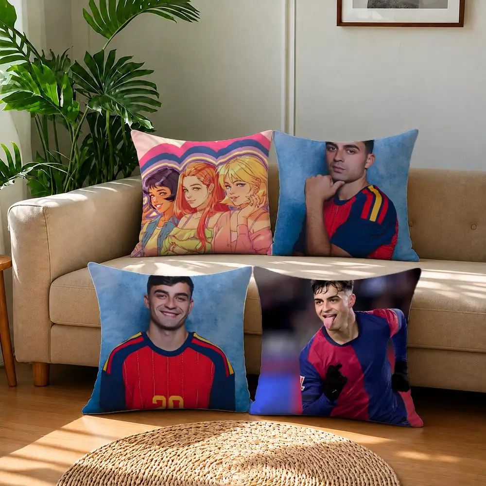 Athlete Pedri Cushion Cover Short Plush Pillowcase, Sofa Bedroom Home Decor & Holiday Gift