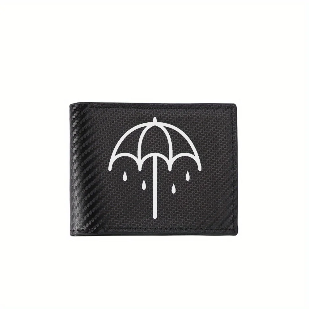 Umbrella rain drops protection shelter Men's Wallets Simple Business Modern Stylish Printing Design Gifts For Father Boyfriend C