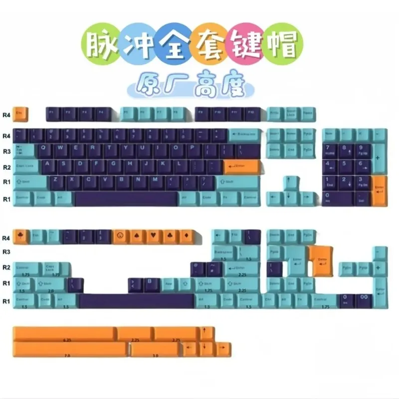 Purple Night Two Color ABS Keycaps Original Factory Height High end DIY E sports Full Set Personalized For Mechanical Keyboard