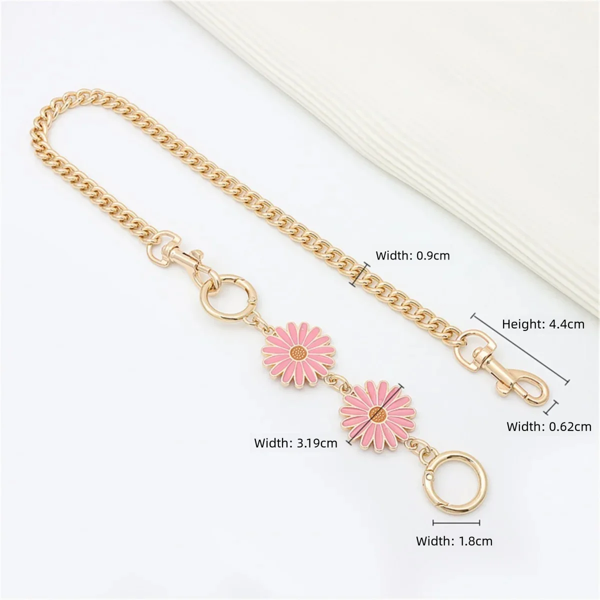 Gold Pink Little Daisy Mahjong Bag Extension Chain Bag Accessories Shoulder Strap Straight Replacement Chain 2026 New