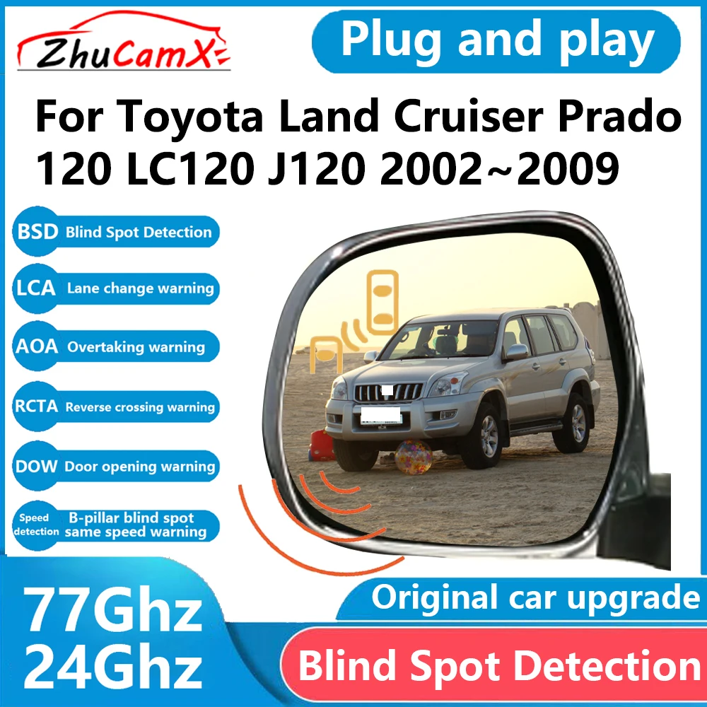 for Toyota Land Cruiser Prado LC120 J120 2002~2009 BSD Blind Spot Detection Sensor Radar Driving Warning System Plug and Play