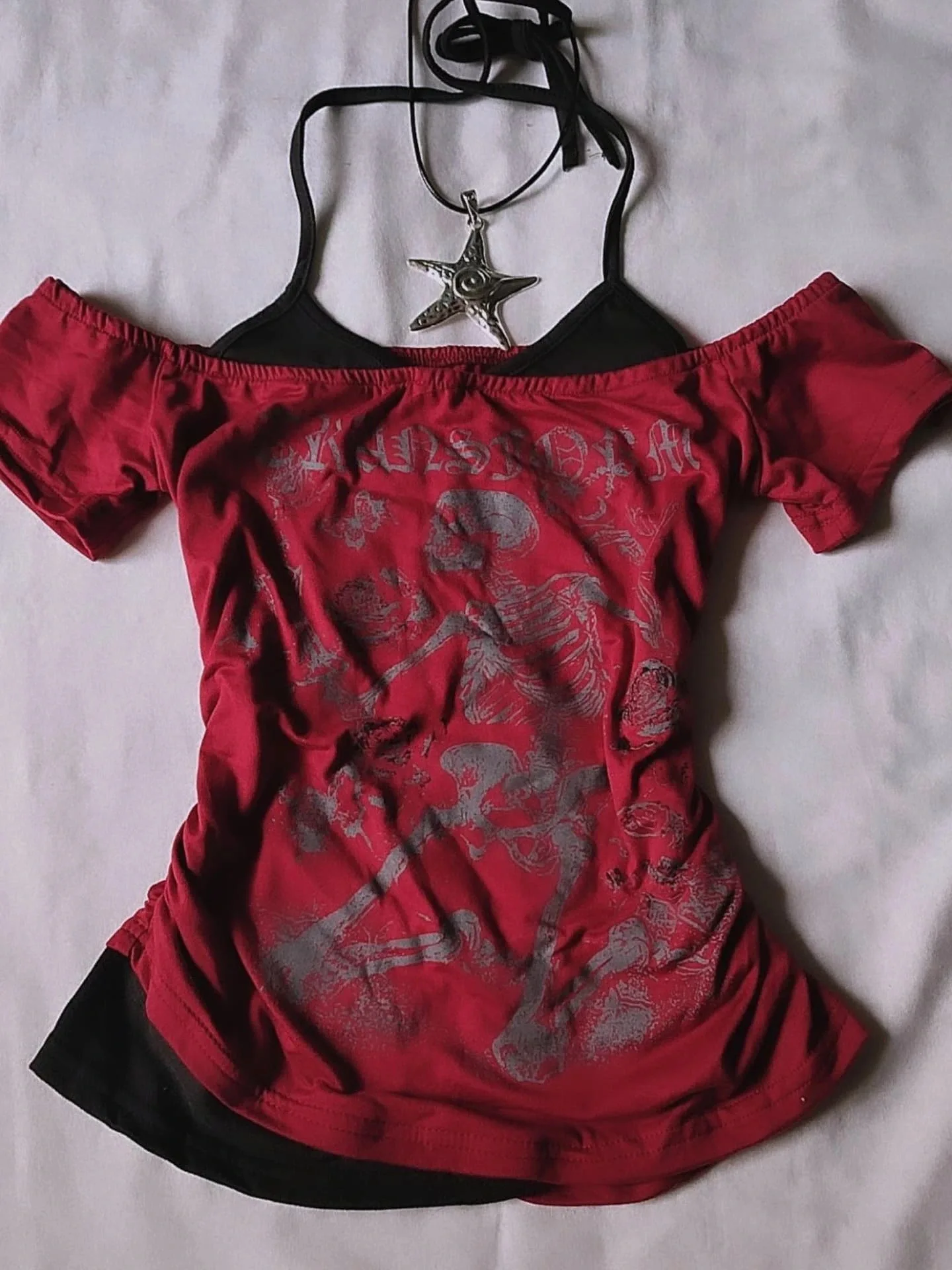 

Millennium 2000s Y2k crop aesthetic sweet and sexy vest women's sleeveless casual anime printed vest Harajuku red full outfit Em