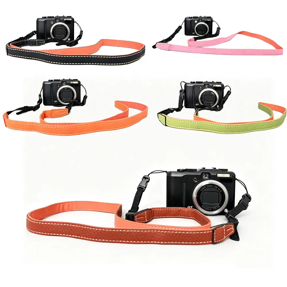 Synthetic Leather Camera Shoulder Neck Strap Sling Comfortable for All Canon Sony Fujifilm Nikon Mirrorless Cameras