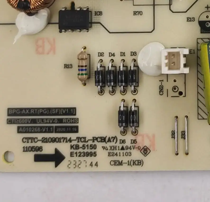 new for TCL air conditioner computer board circuit board CTTC-210901714-TCL-PCB(A7) 210901714