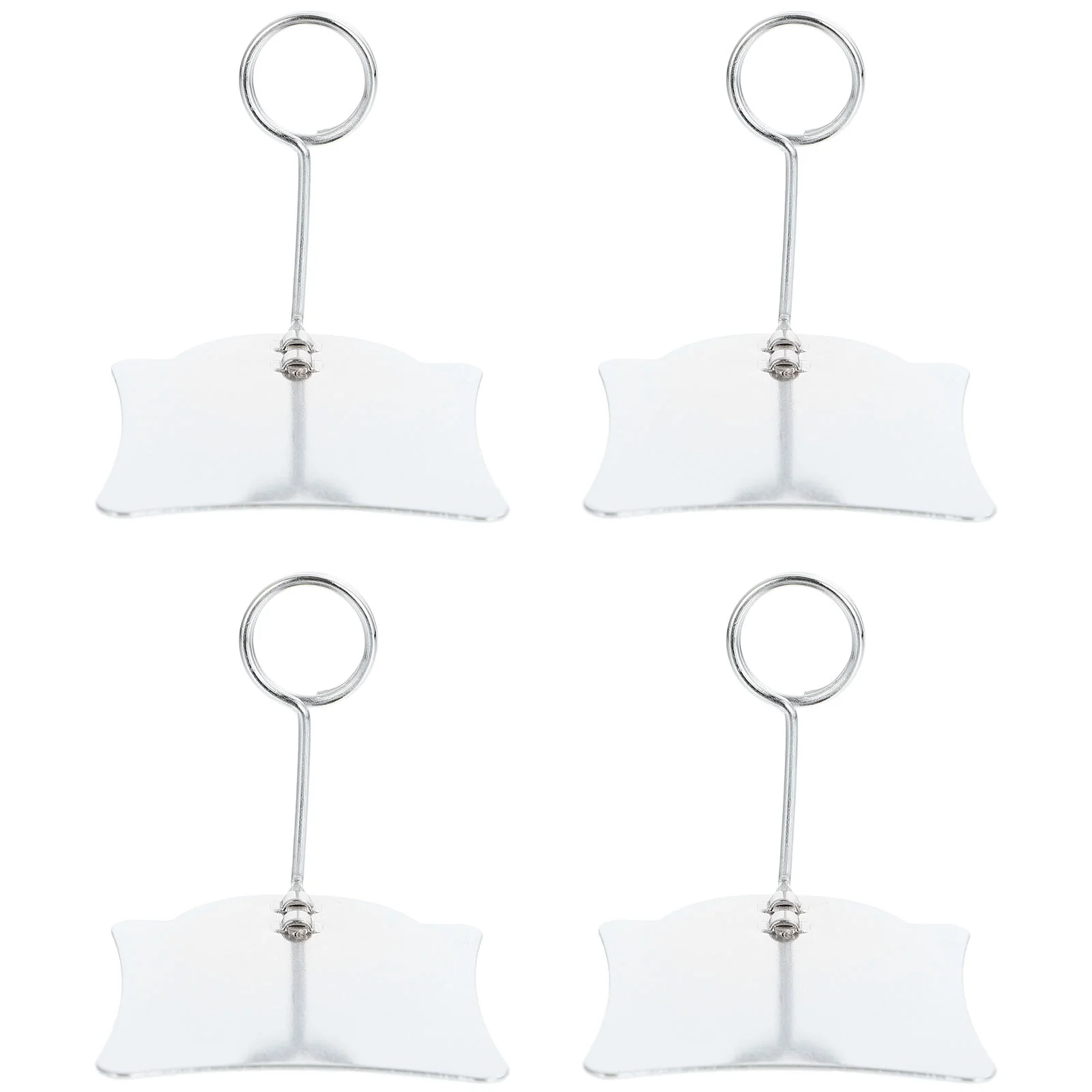 5 Pcs Price Tag Clip Metal Label Holder Cord Clips Display Rack Advertising Wire Food Sign Labels Table Number