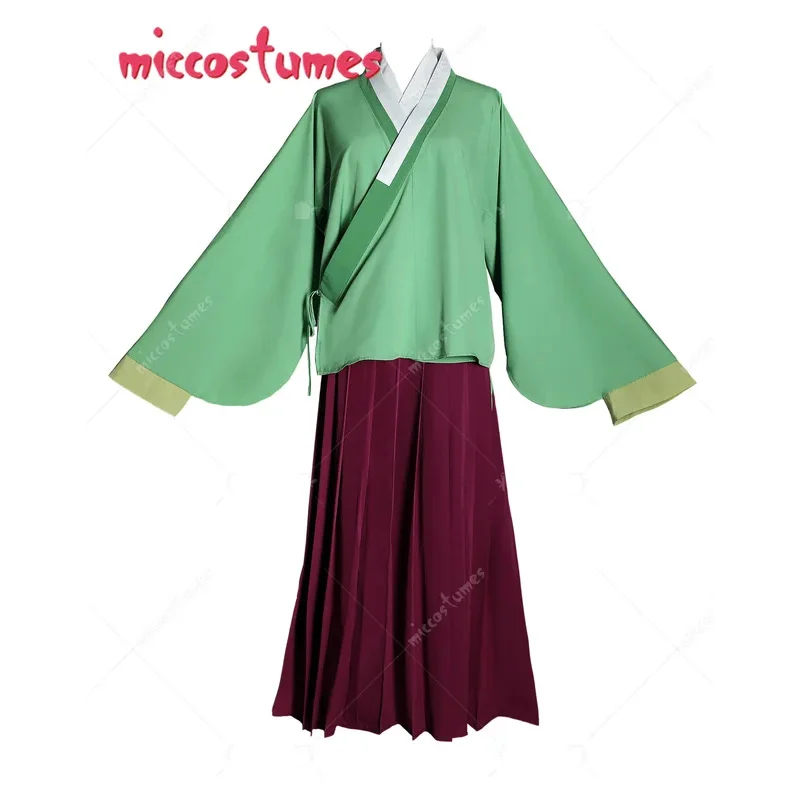 

Miccostumes Women's Maomao Cosplay Costume Top Skirt with Hair Tie and Collar