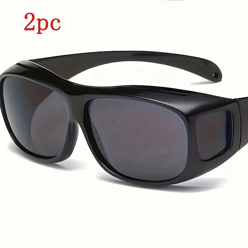 2 Stück Nachtsicht Fahren Surround Brille Sonnenbrille Outdoor Sportbrille Radfahren Angeln Tag und Nacht Unisex – Detail 3