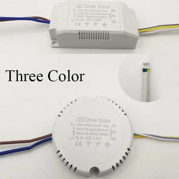 

(12-24W)x2 (20-40W)x2 (30-50W)x2 (40-60W)x2 Three Color Change Lamp Light Ballast Power Transformer Constant Current Led Driver