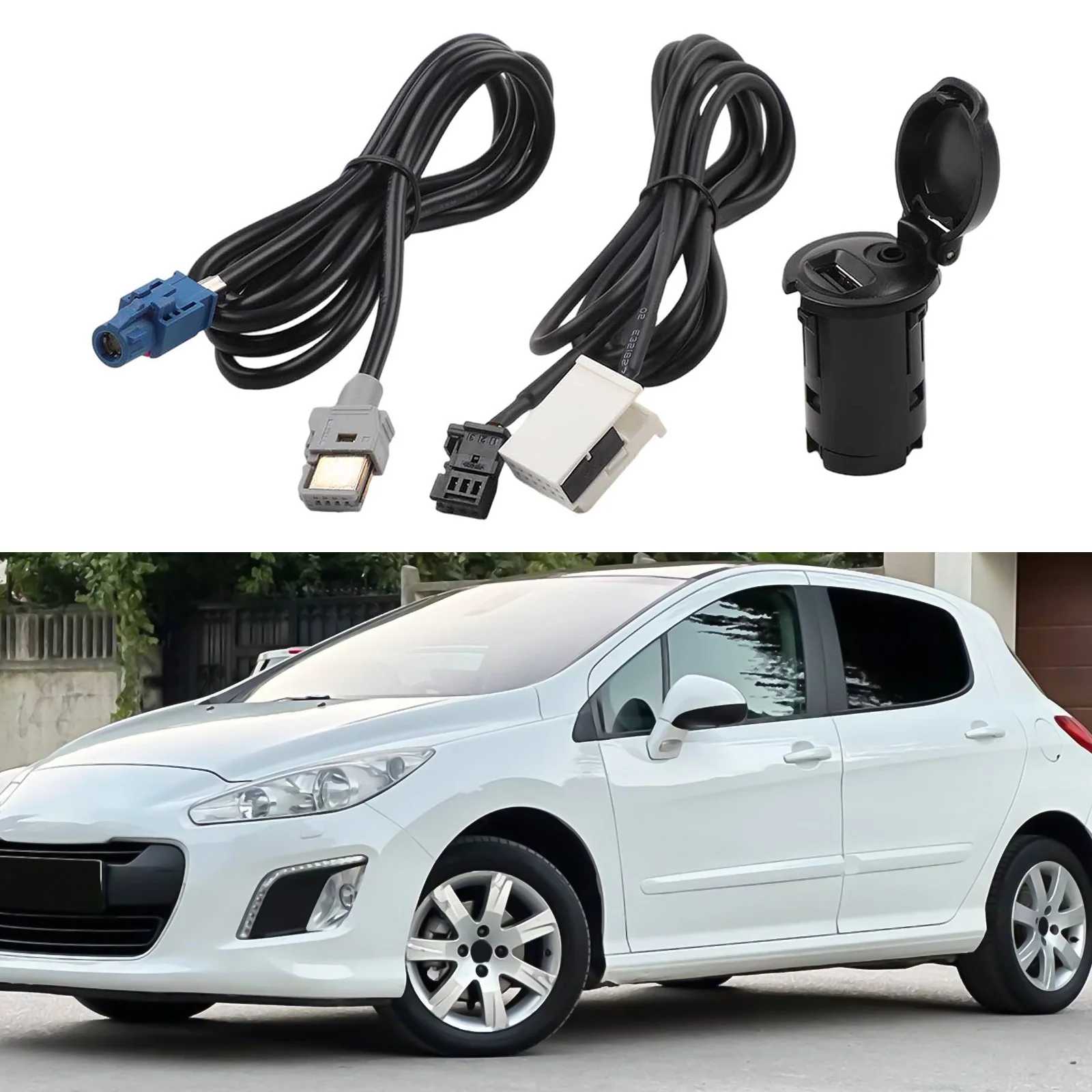 AUX Audio Socket Car USB AUX Socket OEM Number 96656713XT Practical And Reliable Quick Installation Wear-resistant Materials