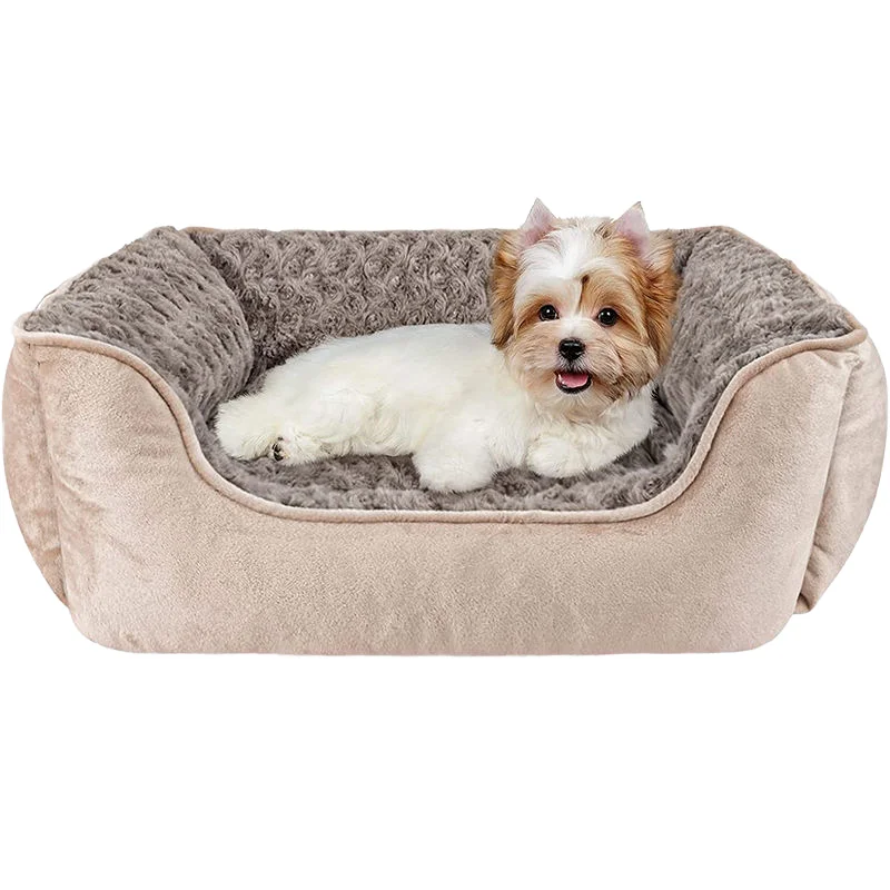 

Wholesale Luxury Velvet Dog Bed Animal Pattern for Small Medium Sized Pets Modern Style Memory Foam PP Material OEM Welcomed