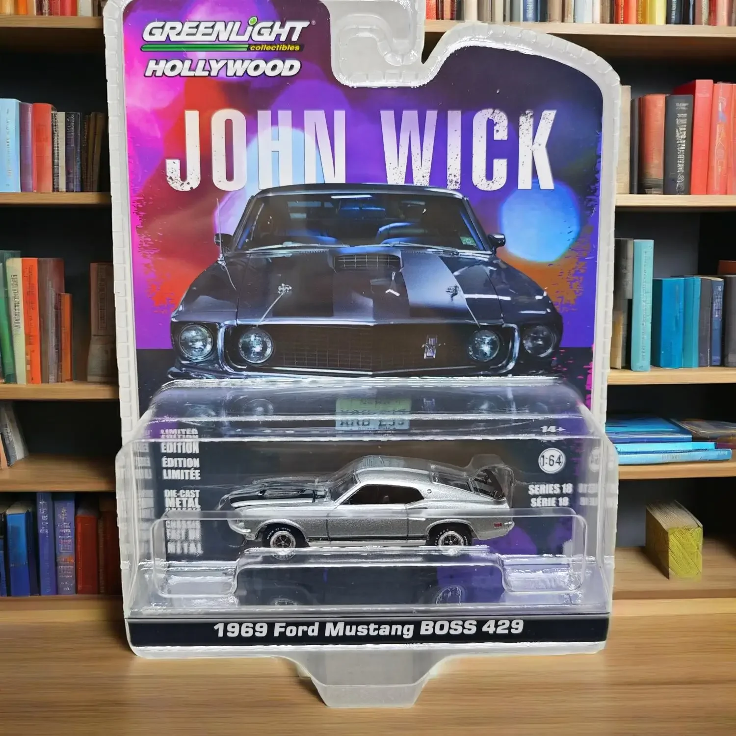 

1:64 1969 John Wick Ford Mustang BOSS 439, высокая имитация сплава, модель автомобиля, Коллекционная игрушка, подарок, сувенир, украшение для дисплея