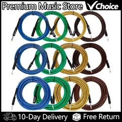 IRIN Guitar Cable 3M/6M/10M Audio Cable 6.5mm Plug Noise Reduction Line Audio Wire Cord Bass Electric Guitar Accessories & Parts