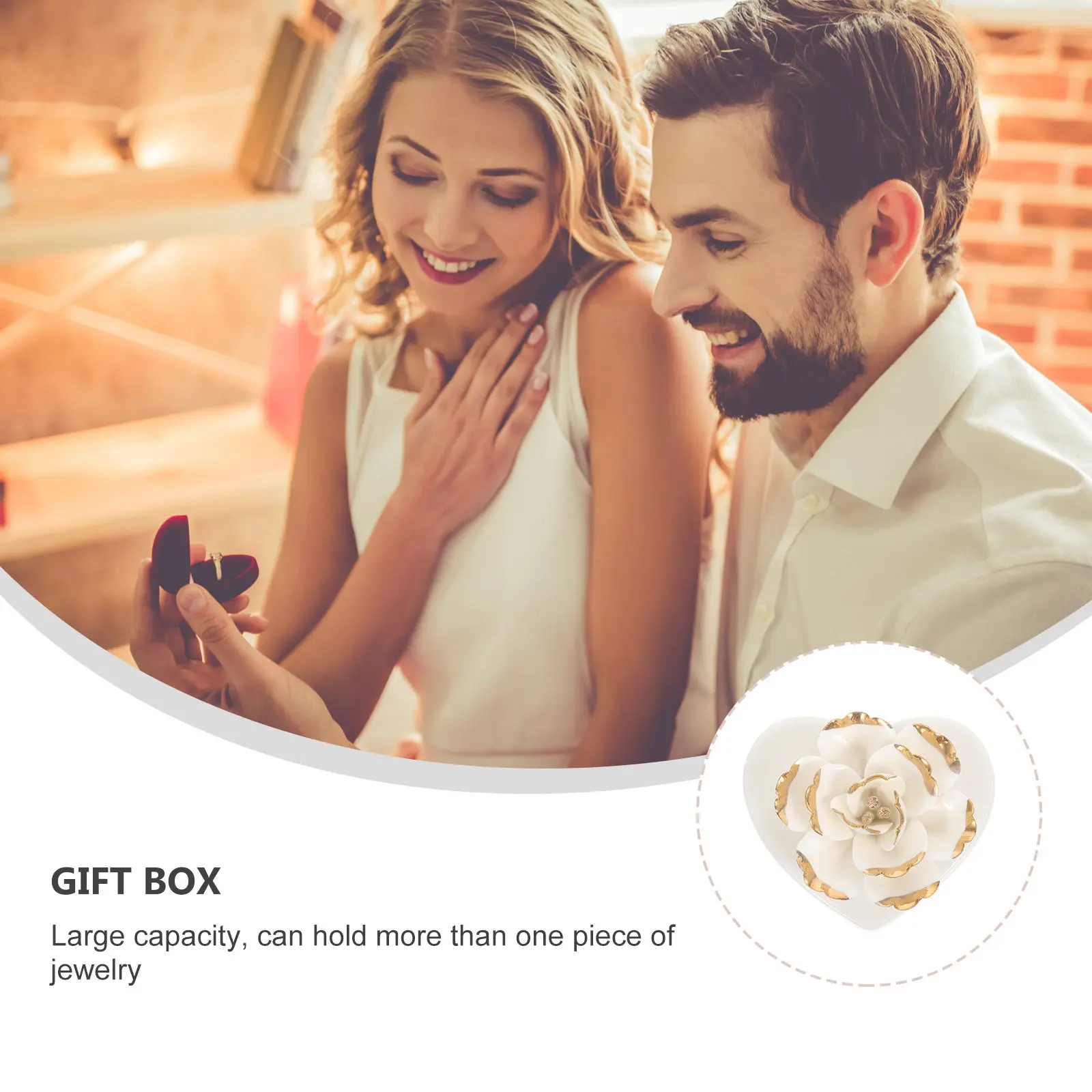 

Керамическая подарочная коробка в форме сердца: уникальный красивый дизайн для упаковки подарков, хранения ювелирных изделий, конфет, шоколада, часов и мелких предметов