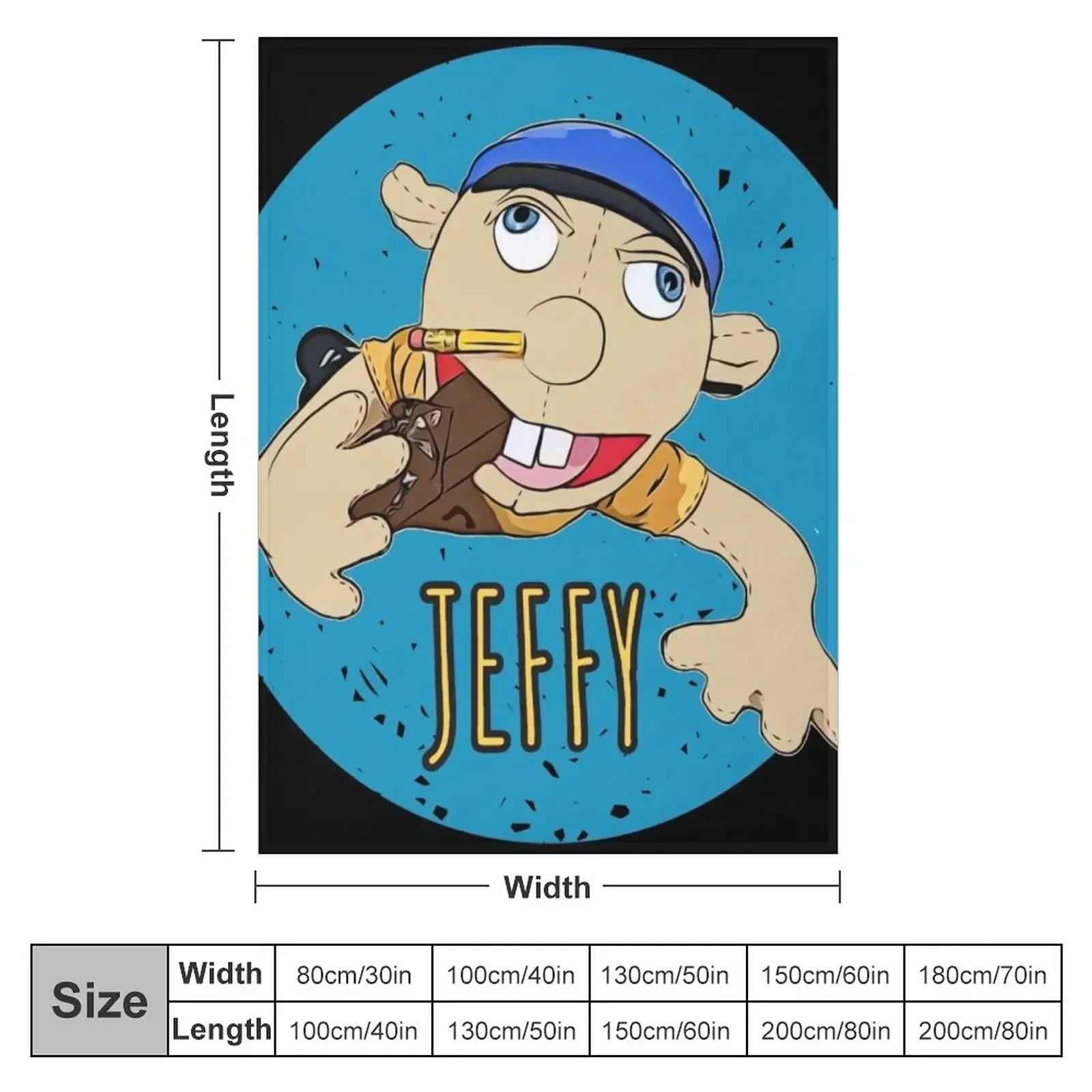 Jeffy The Puppet Hot selling! Throw Blanket Personalized Gift halloween Blankets