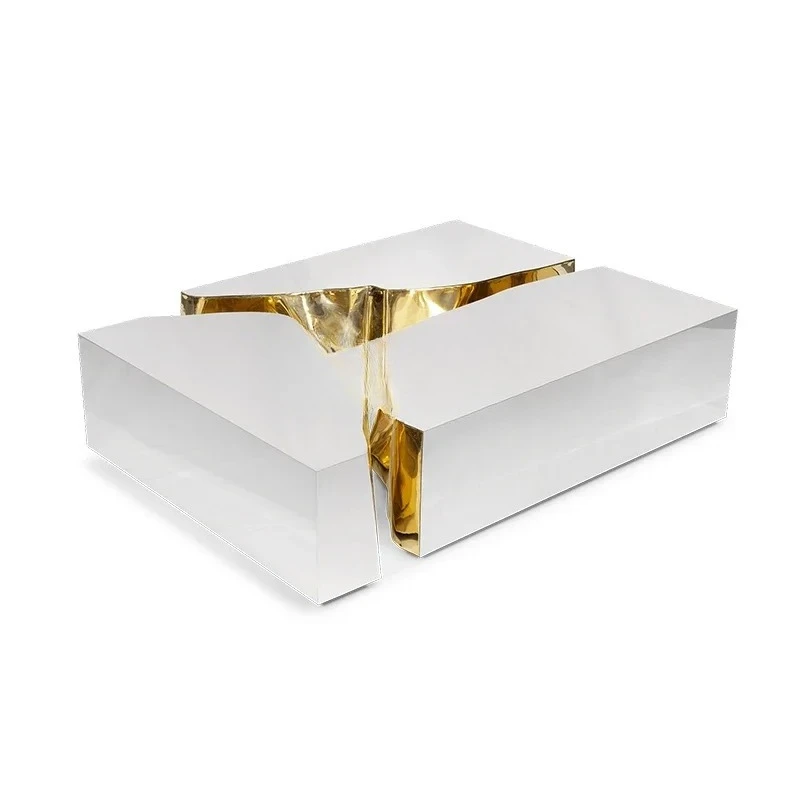 

Italian Light Luxury Coffee Table Tea Table Living Room Home Stainless Steel Designer High-End Creative Sofa and Tea Table
