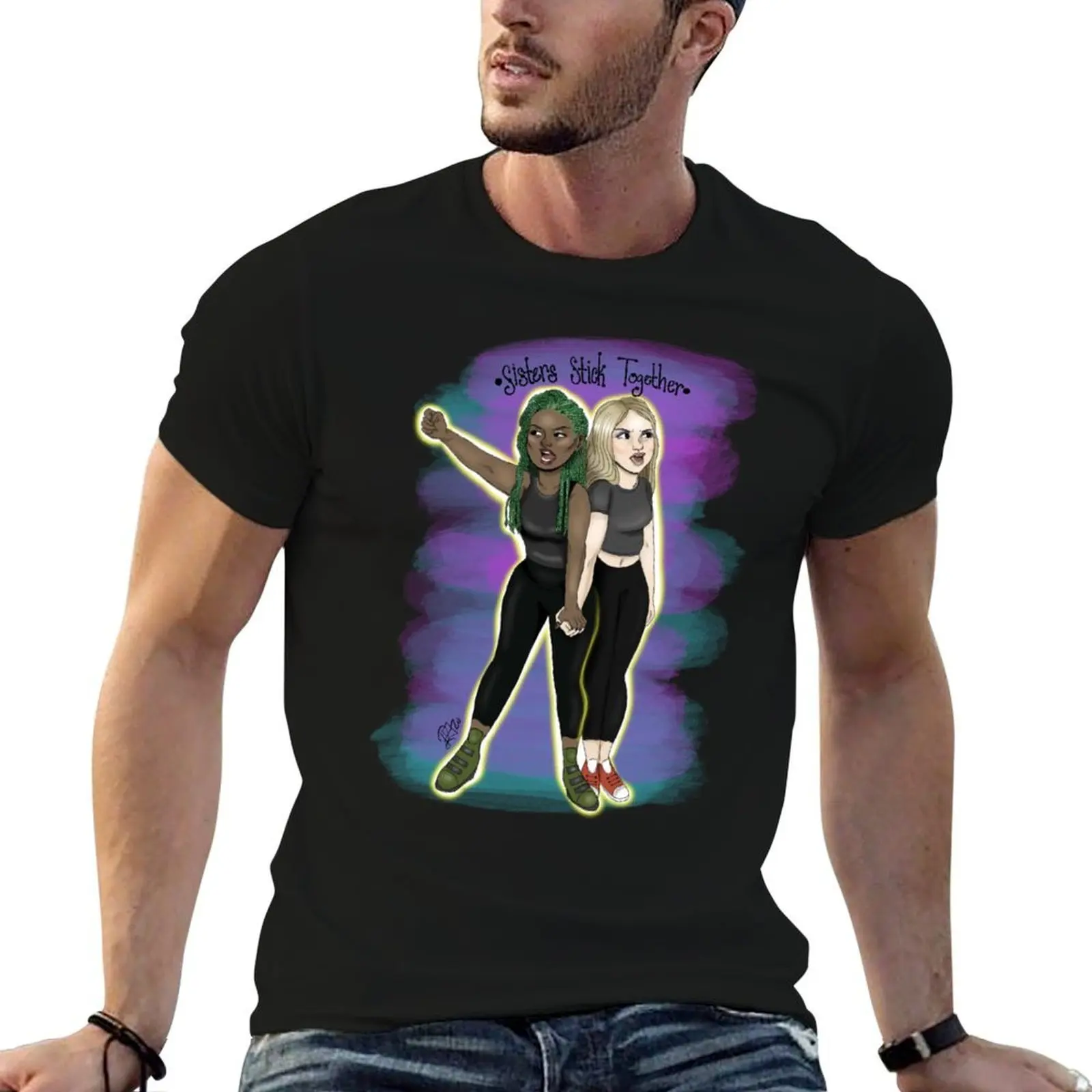 Sisters Stick Together T-Shirt cotton t shirt pack t shirts for man cotton man t shirt cotton high quality T-shirt
