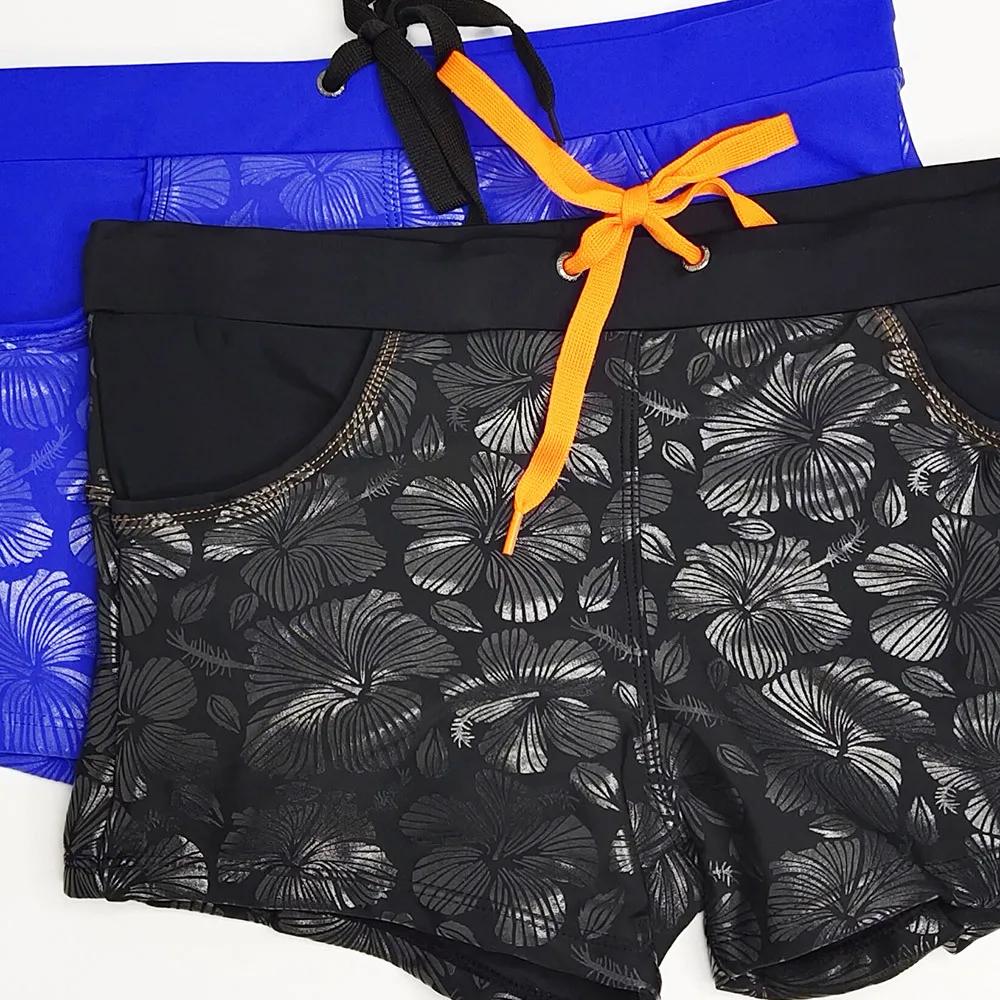 

Мужские плавательные шорты-боксеры с принтом 2026, с двумя карманами, модные европейские и американские пляжные шорты для мужчин, для домашних тренировок UXH225
