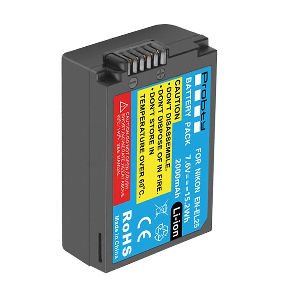 2000mAh EN-EL25 EN EL25 Replacement Battery For Nikon Z30 Z50 ZFC Camera 4241 EN-EL25 Battery MH-32 Charger