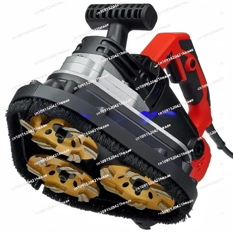 Suitable for Concrete Grinder Industrial Floor Wall Polisher Hand Held Edge Grinding Polishing Machine 105mm*3 DiscsSmall