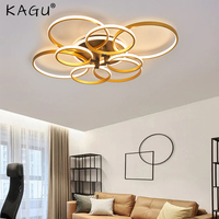 KAGU Smart Home Branched Aluminum Modern Led Ceiling Lights For Living Room Bedroom 85-265V Gold Rectangle Ceiling Lamp Fixtures