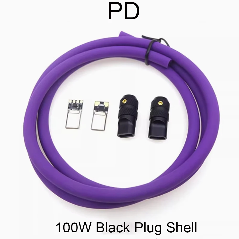 

PD Силиконовый кабель для быстрой зарядки Type-C с USB-разъемом 1,4 м DIY 8-ядерный внешний диаметр 6 мм Аксессуары, совместимые с Apple и Huawei