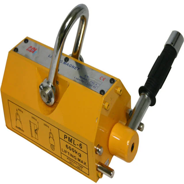 

600kg Permanent Magnetic Lifter Heavy Duty Manual Hoist Magnet for Steel Plate Metal Handling Industrial Crane Lifting Pro