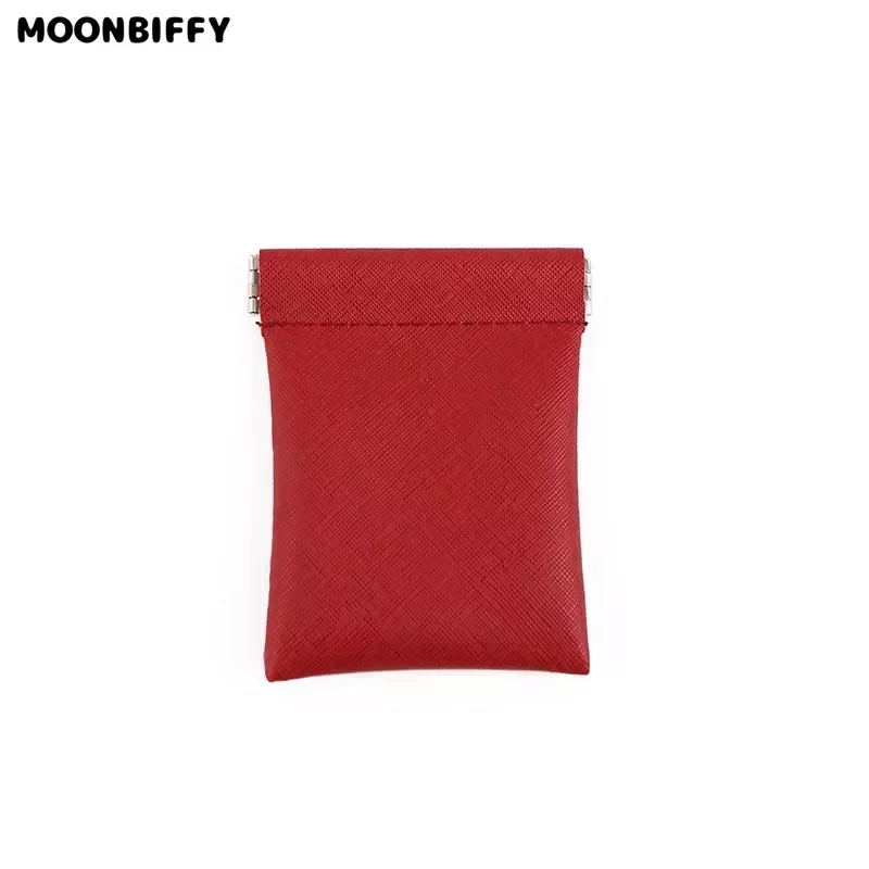 2024 New Pu Leather Coin Purse Women Men Small Mini Short Wallet Bag Money Change Key Earbuds Credit Card Holder for Kids Girl