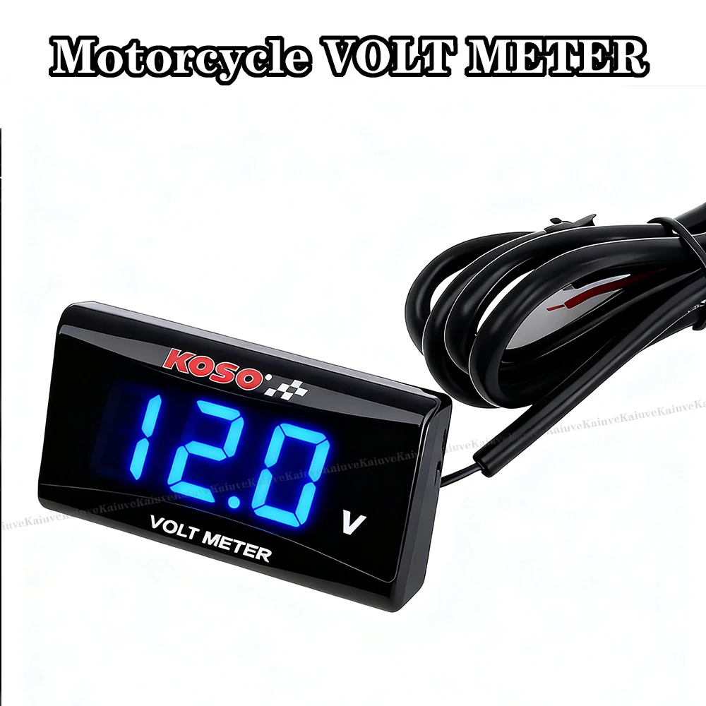 

KOSO Motorcycle Meter Voltmeter 0-20V Mini Voltage LED Digital Display Waterproof Voltage Tester Modified Accessories