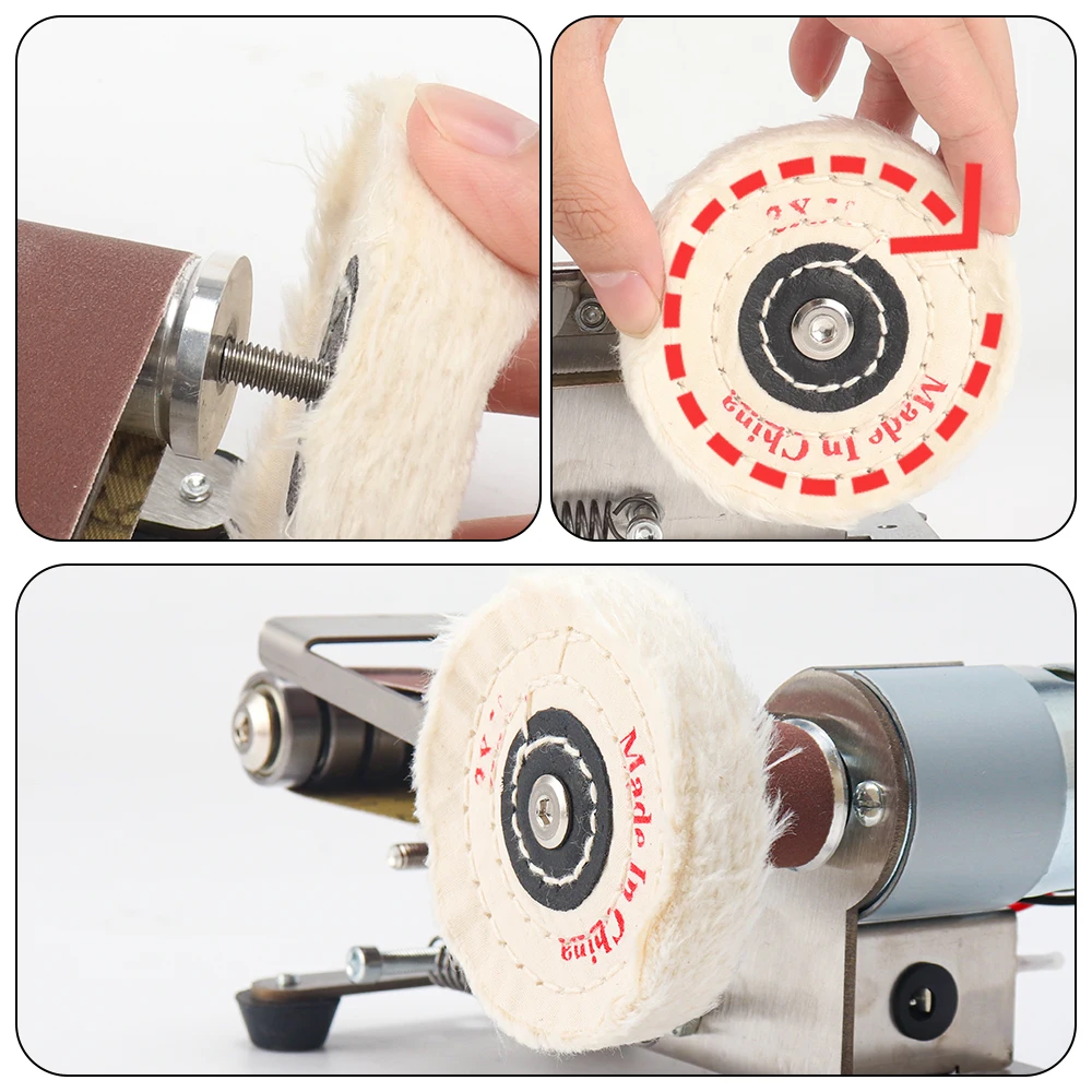 Electric Sanding Polishing Mini Belt Sander Grinding Machine Knife Sharpener with 10 Sanding Belts for Polishing Wood Metal