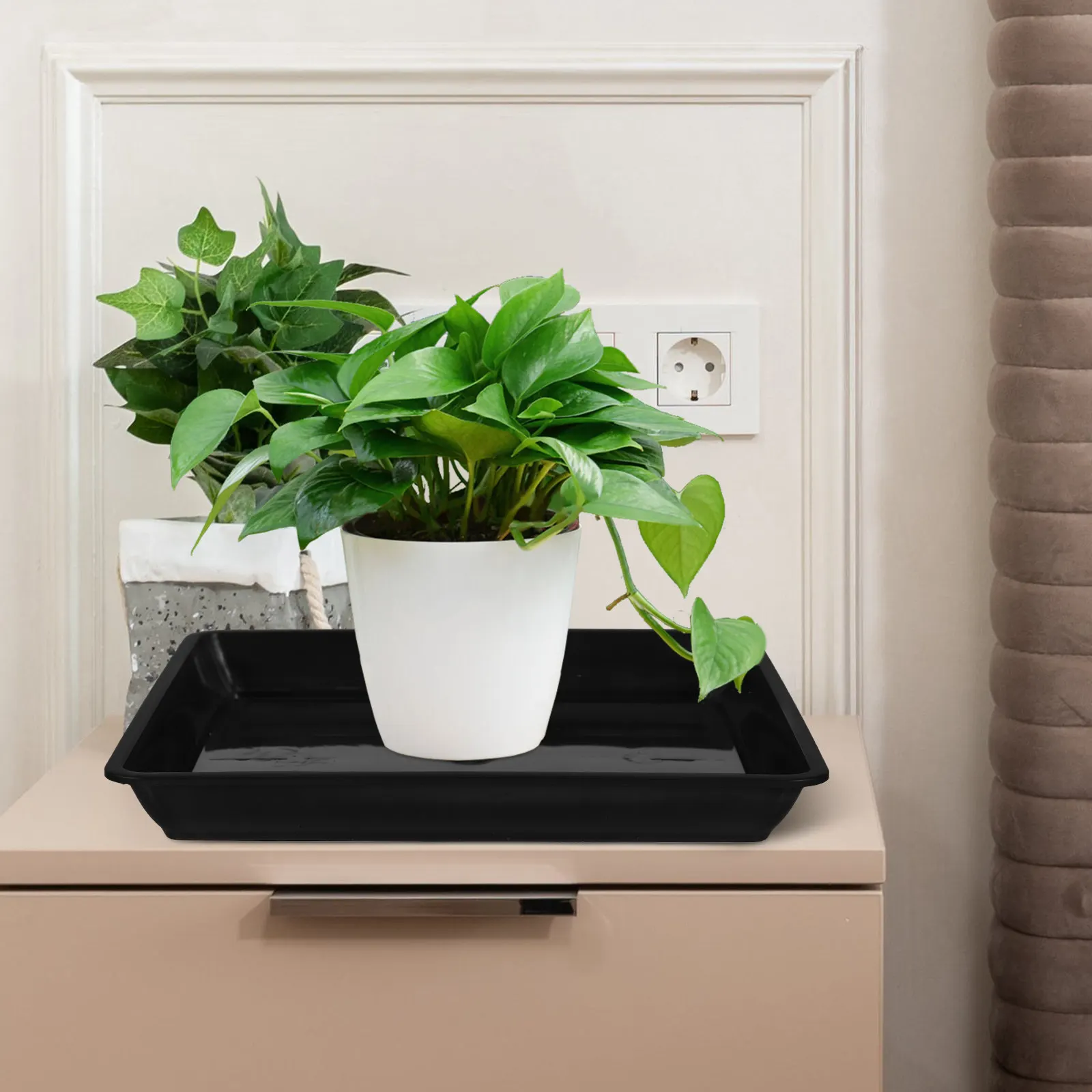 Premium Plastic Flower Pot Saucer Sturdy Plant Pot Tray Heat Resistant Container Bottom Tray for Garden Indoor Flowerpot Holder